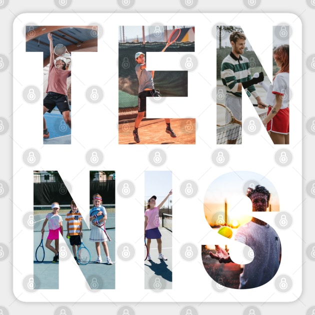 US Open tennis photographic letters Magnet by TopTennisMerch